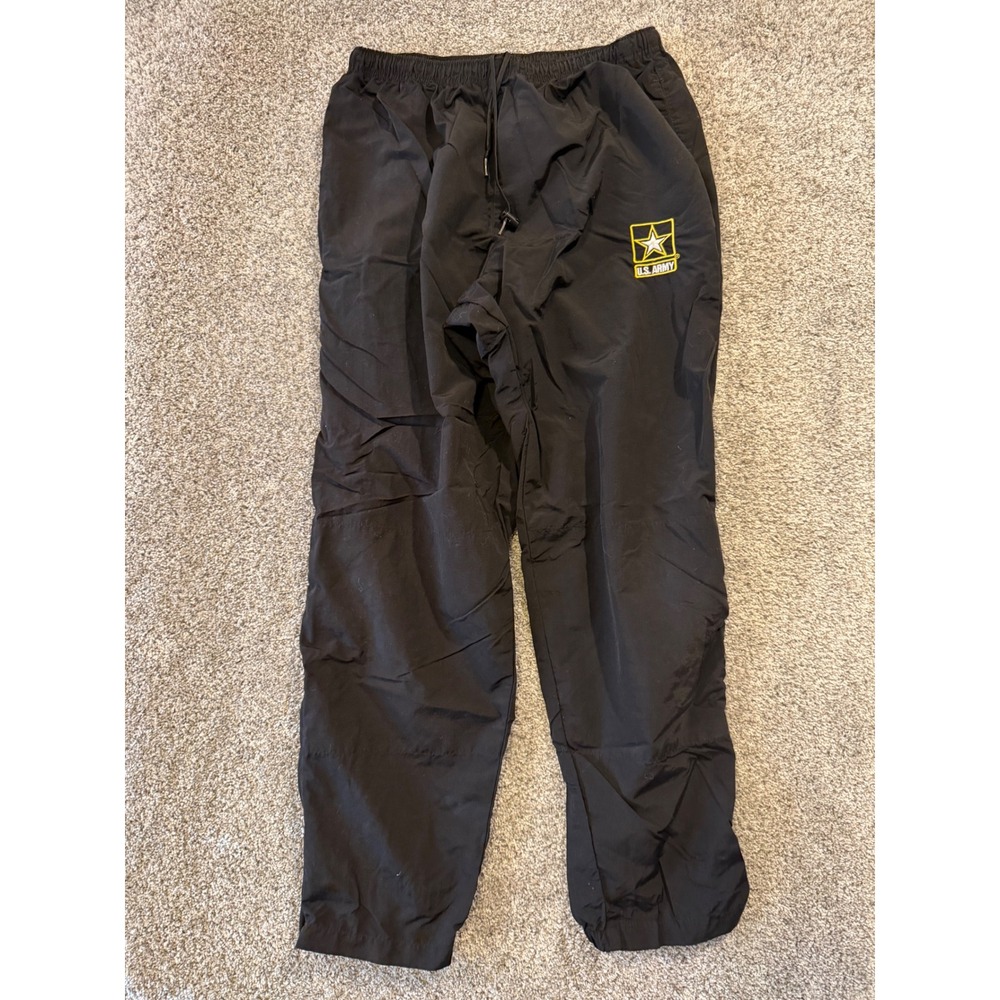 U.S. Army Track Pants Mens Large Black IPFU Training Windbreaker Military Issue